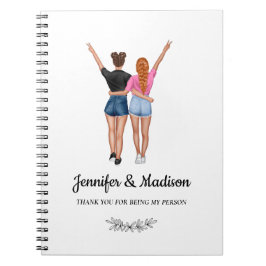 Beste Freundin Besties Freundschaft Individuelle N Notizblock