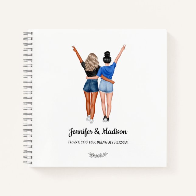 Beste Freundin Besties Freundschaft Individuelle N Notizbuch (Vorderseite)