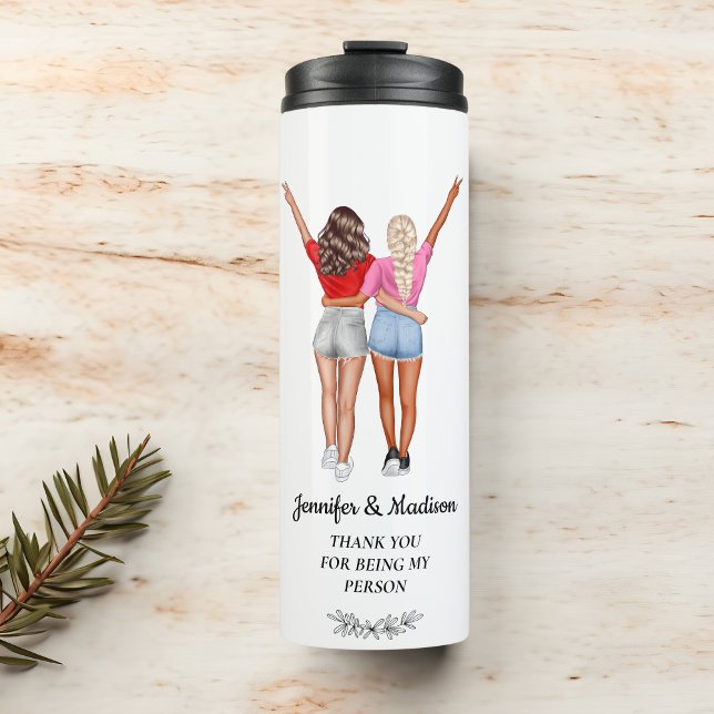 Beste Freundin Besties Freundschaft Individuelle N Thermosbecher (Von Creator hochgeladen)