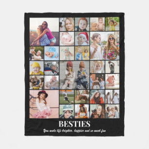 Beste Freundin BFF Beste Freunde Fotocollage 30 Bi Fleecedecke