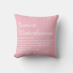 Beste Freundin BFF Definition Elegant Mädchenhaft  Kissen