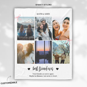 Beste Freundin BFF Geschenk Foto Fleecedecke
