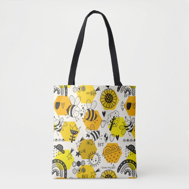 BESTE FREUNDIN Bienengeschenke für Bestien Gerette Tasche (Vorderseite)