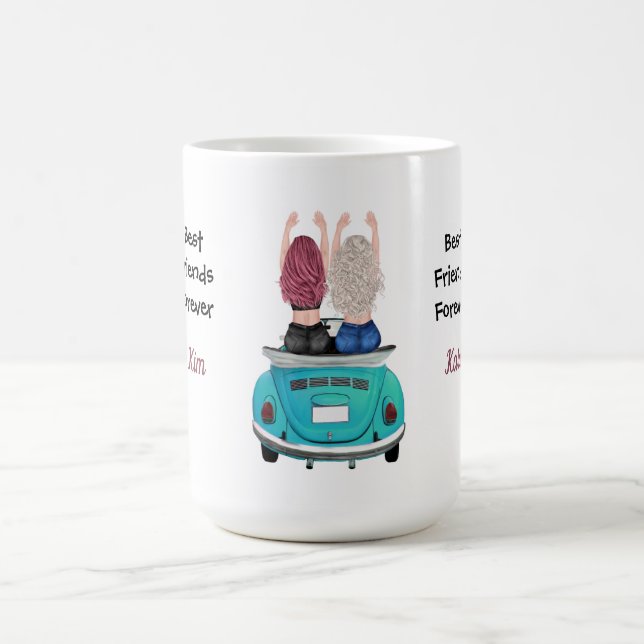BESTE FREUNDIN Blonde und Red Head Coffee Tasse (Mittel)
