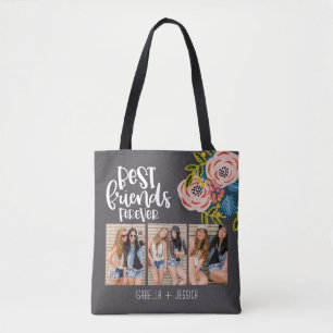 BESTE FREUNDIN Blumenfoto Collage Die besten Freun Tasche