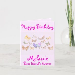 BESTE FREUNDIN Butterfly Geburtstagkarte Karte