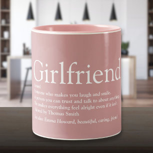 Beste Freundin Definition Rosa für Mädchen Zweifarbige Tasse