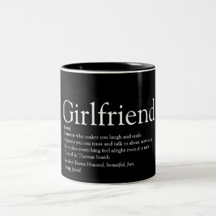 Beste Freundin Definition Schwarz-Weiß Zweifarbige Tasse