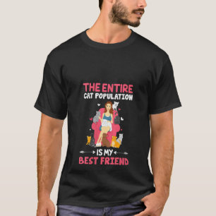 Beste Freundin der Frauen Süße Katze Lustiges Tier T-Shirt