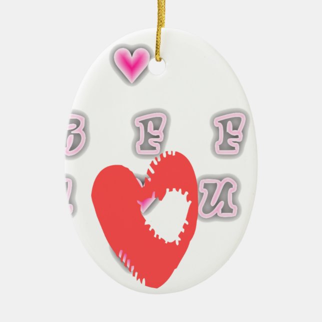 BESTE FREUNDIN. Die besten Freunde für immer: Ich  Keramik Ornament (Vorne)