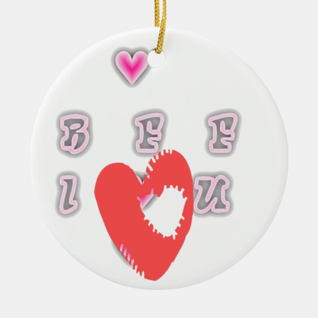 BESTE FREUNDIN. Die besten Freunde für immer: Ich  Keramik Ornament (Vorne)