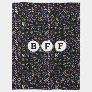 BESTE FREUNDIN Doodles - Imitate Glitzer Muster (3 Fleecedecke