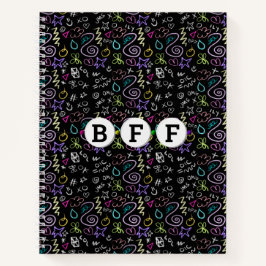 BESTE FREUNDIN Doodles - Imitate Glitzer Muster Notizbuch