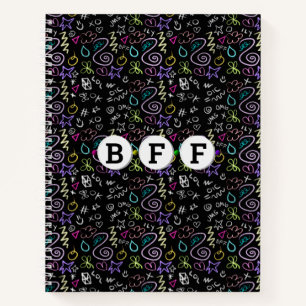BESTE FREUNDIN Doodles - Imitate Glitzer Muster Notizbuch
