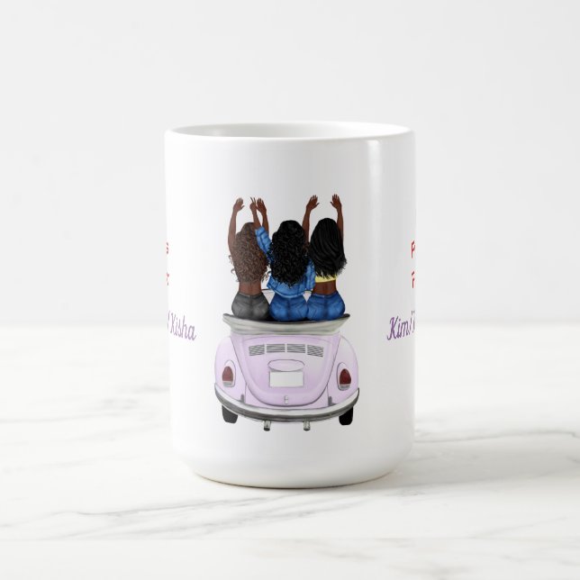 BESTE FREUNDIN Drei schwarze Frauen Kaffeetasse (Mittel)