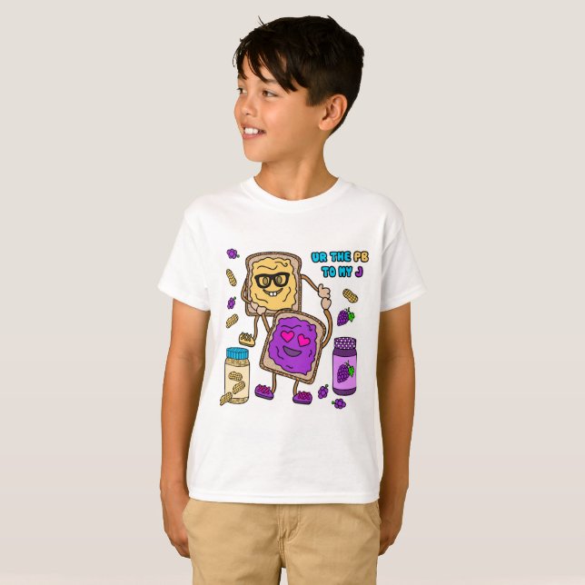 BESTE FREUNDIN Erdnussbutter u. Gelee Emoji T - T-Shirt (Vorne ganz)