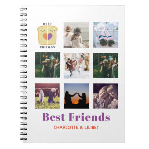 BESTE FREUNDIN Foto Collage Geschenk Peanutbutter  Notizblock