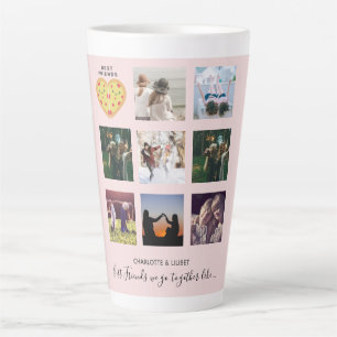 BESTE FREUNDIN Foto Collage Geschenke Dusty Pink P Milchtasse