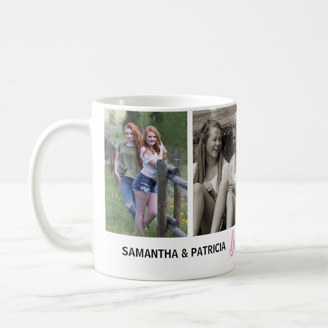 BESTE FREUNDIN Friends Forever 4 Foto Collage Best Kaffeetasse (Links)