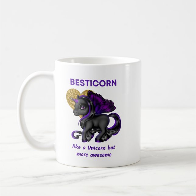 BESTE FREUNDIN gibt Besticorn wie ein Einhorn, abe Kaffeetasse (Links)