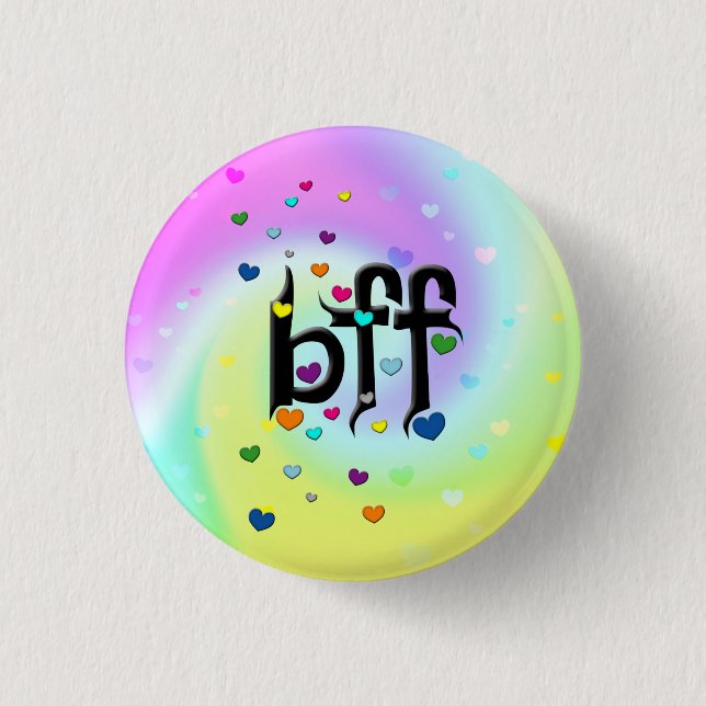beste Freundin ~ Herz Button (Vorderseite)