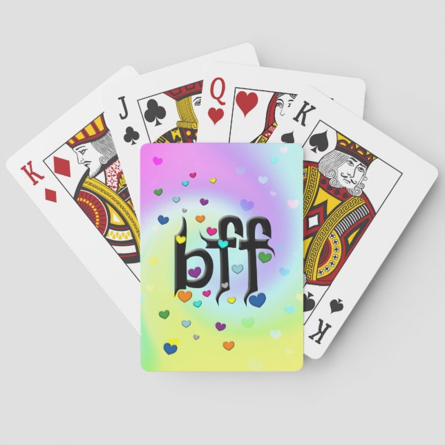 beste Freundin ~ Herz Spielkarten (Rückseite)