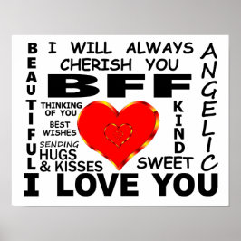 BESTE FREUNDIN I LIEBE POSTER