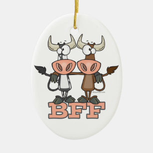 BESTE FREUNDIN Kuh beste Freunde für immer Kumpels Keramikornament