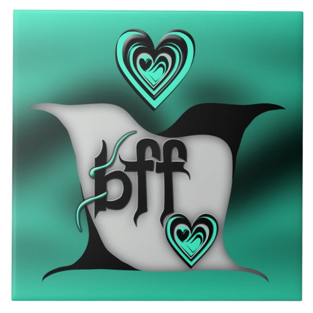 beste Freundin ~ Lovebirts Fliese (Vorderseite)