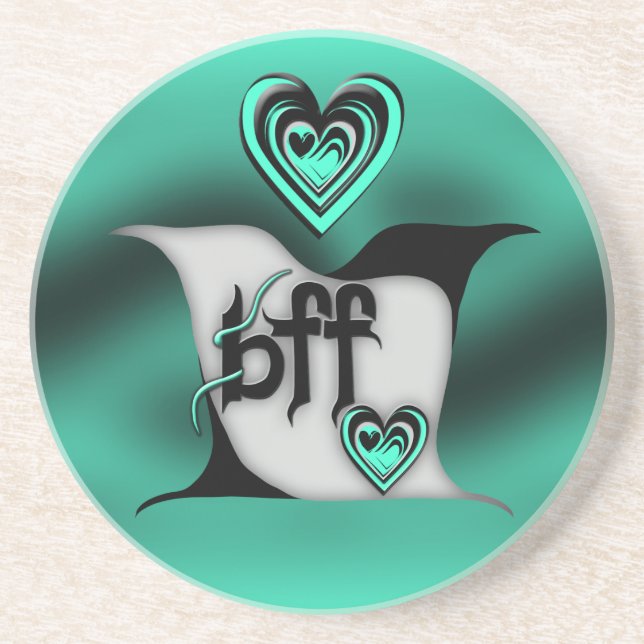 beste Freundin ~ Lovebirts Untersetzer (Vorne)