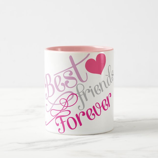 BESTE FREUNDIN - Mode-beste Freunde für immer Zweifarbige Tasse (Mittel)