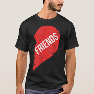 BESTE FREUNDIN T-Shirts Freunde Hälfte des Herzens