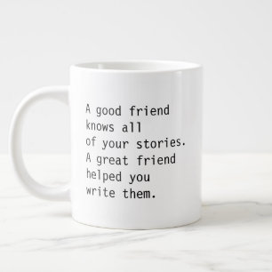 BESTE FREUNDIN Tasse, Sprichwort über gute Freund Jumbo-Tasse