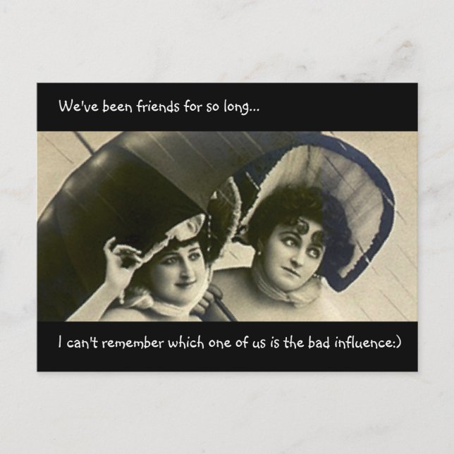 BESTE FREUNDIN Wir sind Freunde haben einen schlec Postkarte (Vorderseite)
