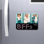 Beste Freundinnen Best Friends Foto Personalisiert Magnet<br><div class="desc">Dieses Design verfügt über eine moderne BESTE FREUNDIN aus mädchenhaften Herzen und drei Foto Puzzle mit Ihren personalisierten Namen. Feiern Sie Ihre Freundschaft mit Ihren besten Freunden mit diesem wunderschönen Geschenk. Fügen Sie Ihre eigenen Fotos hinzu und bearbeiten Sie die Namen in den Textfeldern #puzzle #jigsaw #jigsawpuzzles #games #fun #gift...</div>
