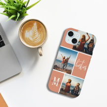 Beste Freundinnen Drei Foto Monogramm Korallenrast