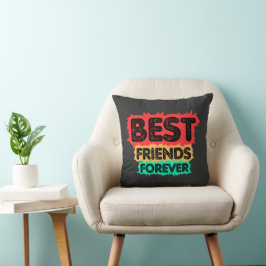 BESTE FREUNDINNEN FÜR IMMER RETRO-FREUNDE, FREUNDS KISSEN