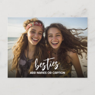 Beste Freundinnen mit Foto und benutzerdefiniertem Postkarte