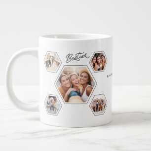 Beste Freundinnen Zehn-Foto-Personalisierte Namen Jumbo-Tasse
