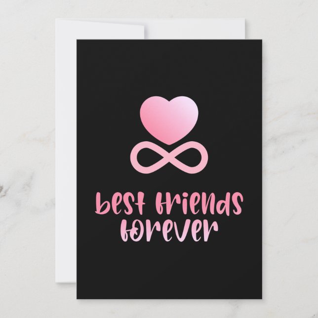 Beste Freundschaft für immer Einladung (Vorderseite)