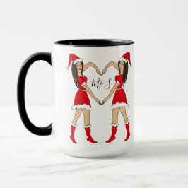Beste Freundschaft - Zwei brünette Girls Tasse
