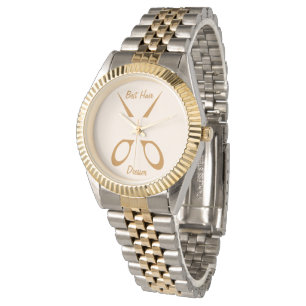 Beste Friseur Gold Schere Watch   Salon-Geschenk Armbanduhr