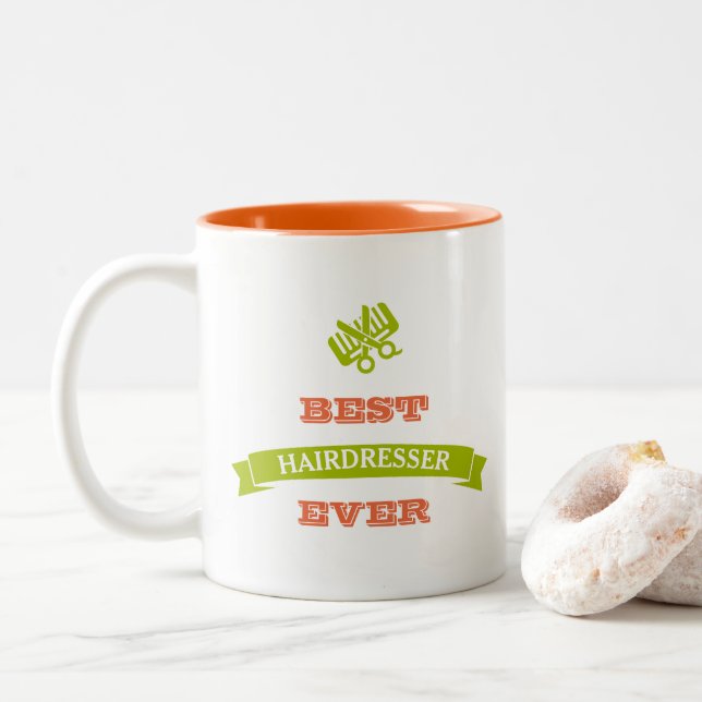 Beste Friseur-Haar-Stylist-überhaupt Tasse (Mit Donut)