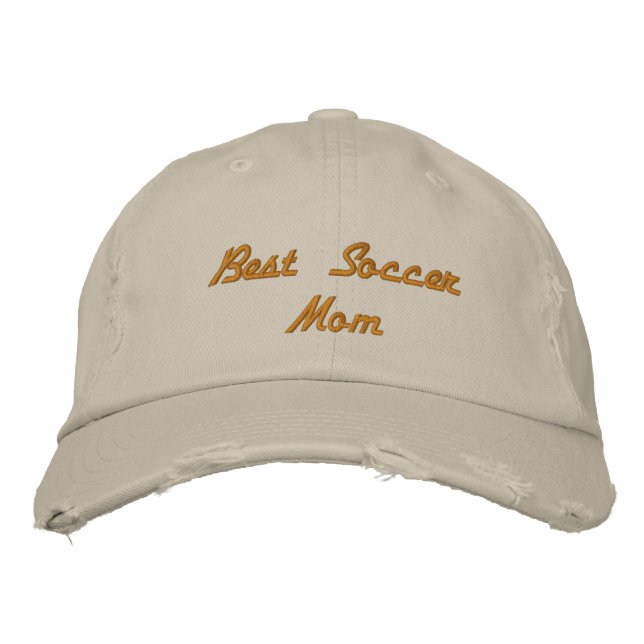Beste Fußball-Mama gestört Baseballkappe Bestickte Kappe (Vorderseite)