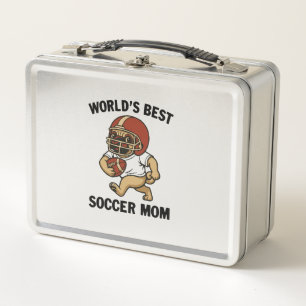 BESTE FUSSBALLMUTTER DER WELT - PUG-SPIELERIN METALL BROTDOSE