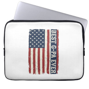 Beste G-PA Aller Patrioten Flagge Vintage-Shirt-De Laptopschutzhülle