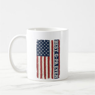 Beste G-PA Ever Patriotische Flagge Vintage-Shirt- Kaffeetasse