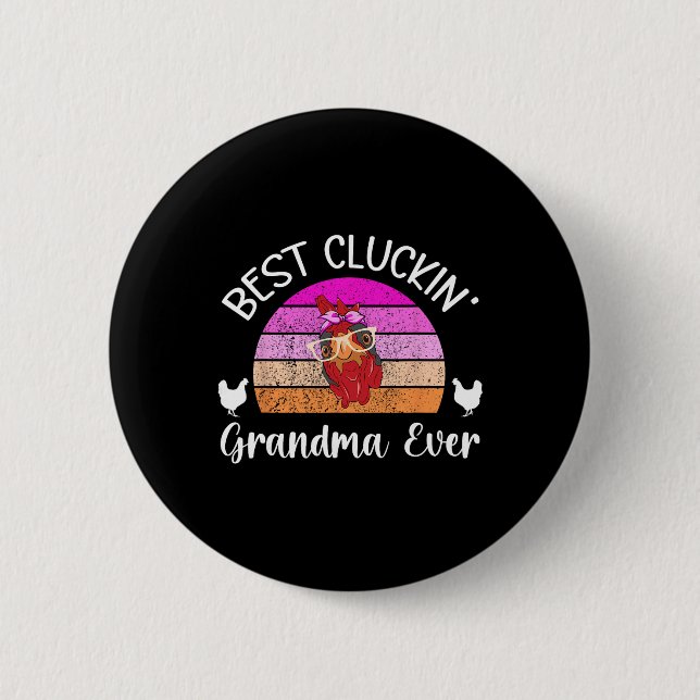 Beste gackernde Oma-Hähnchen-Oma-Hähnchen-Besitzer Button (Vorderseite)