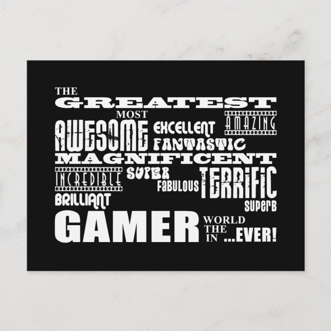 Beste Gamer Geburtstage: Bester Gamer Postkarte (Vorderseite)
