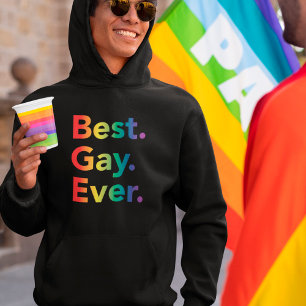 Beste Gay Ever LGBT Rainbow Flag Hoodie